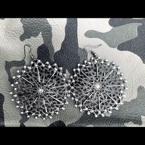 Silver Medallion Earrings